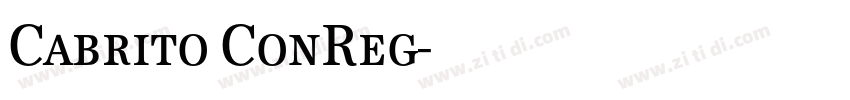 Cabrito ConReg字体转换 Cabrito ConReg字体转换